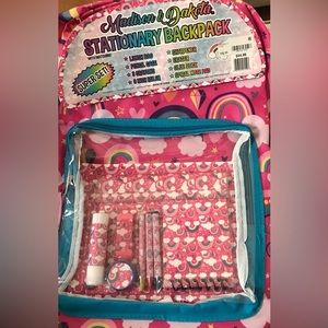 Madison & Dakota Rainbow Backpack/Book-Bag With Lunch Bag & Pencil Case